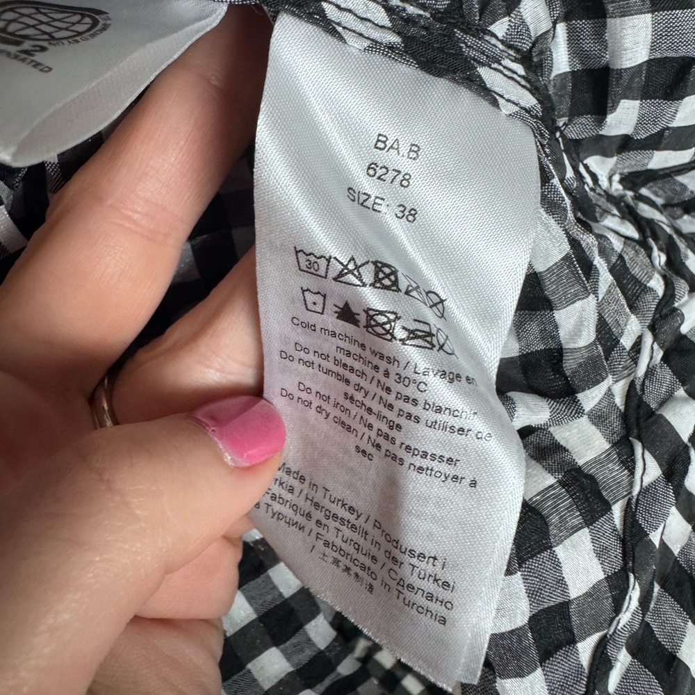 Ganni Gingham Seersucker Mini Dress size 6 - Picture 7 of 10